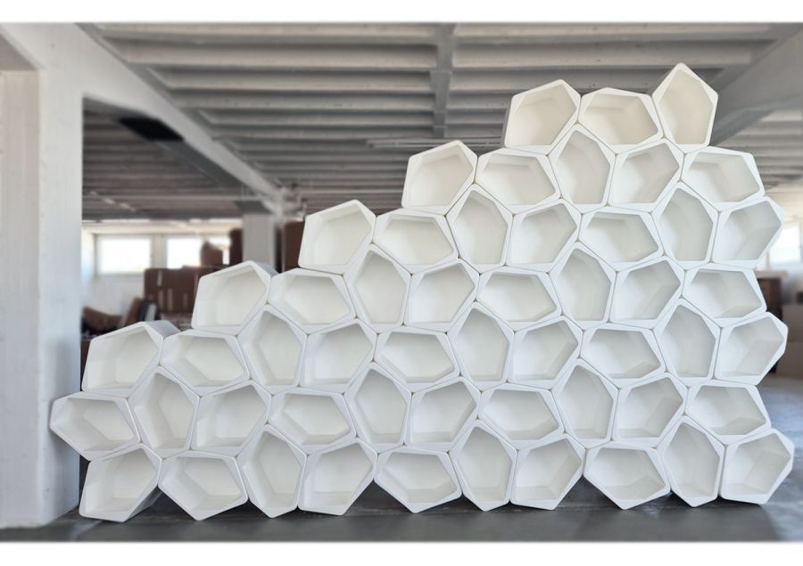 BUILD shelving and room divider in white